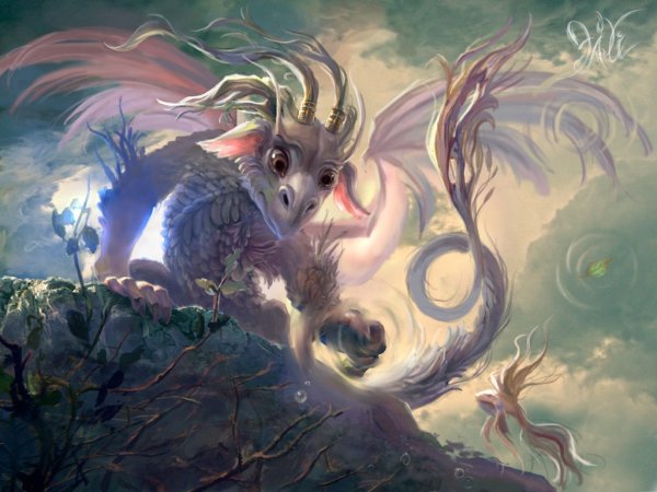 Розовый дракончик