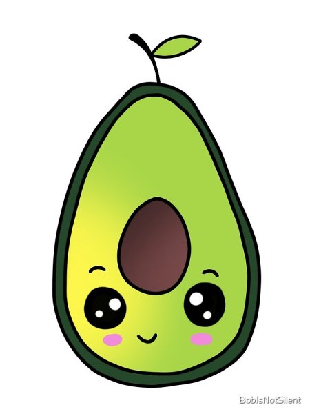 Лёгкие рисунки авокадо