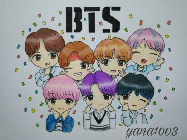 Группа БТС рисунки