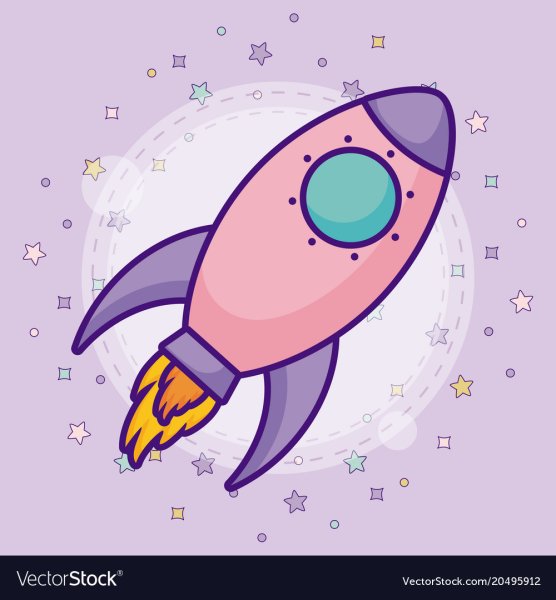Мультяшная милая ракета