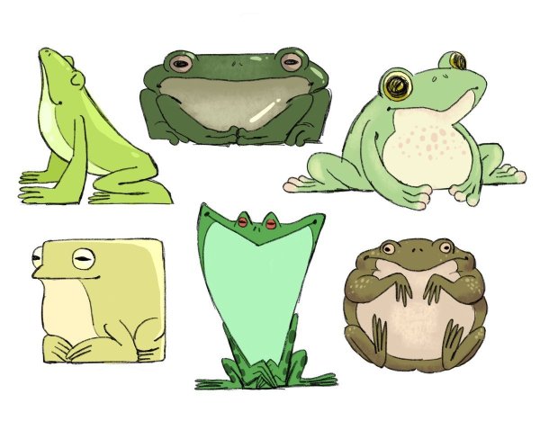 Лягушка и гриб арт