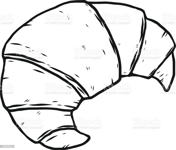 Круассан раскраска