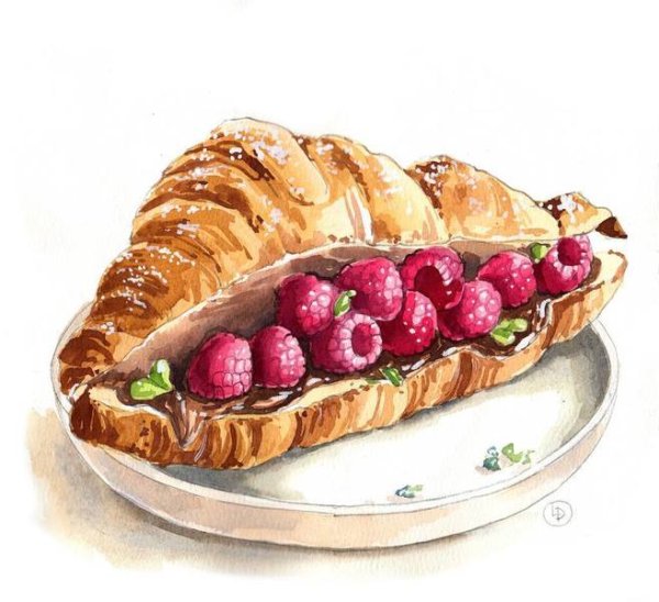 Выпечка акварелью