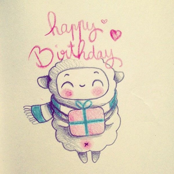 Милые рисуночки на др