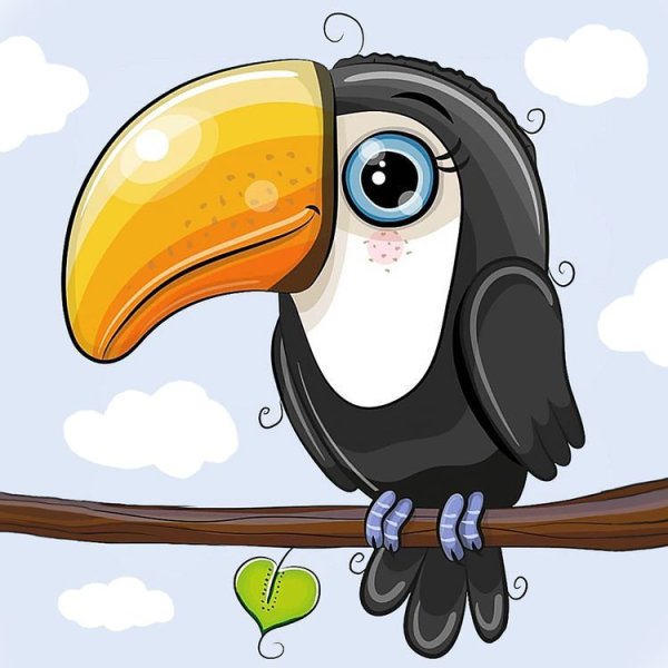 Тукан рисунок прикольный