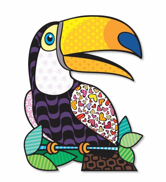 Тукан трафарет