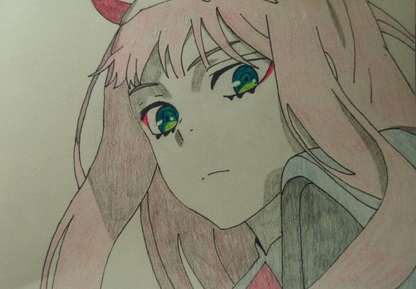 Аниме Zero two скетч