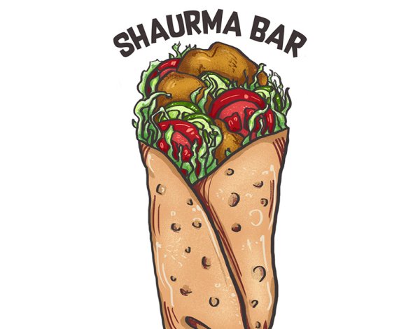 Шаурма наклейка