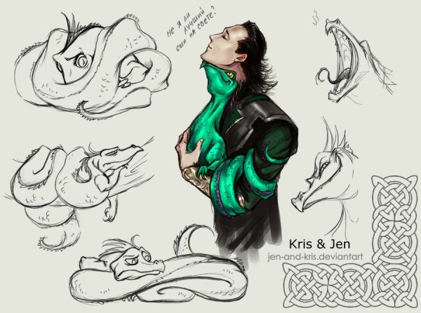 Тор и Локи Чиби арт