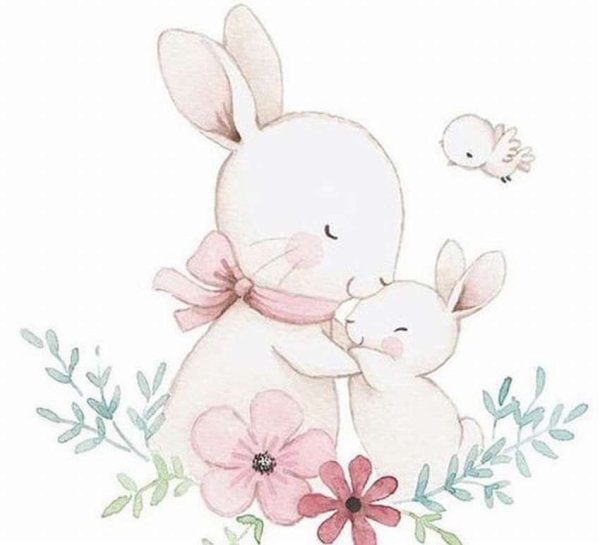 Милые зайчики мультяшные