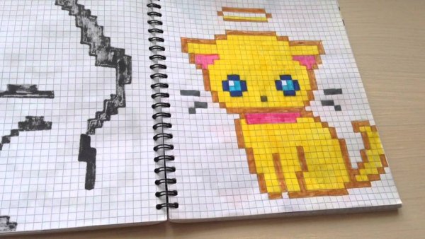 Рисунки по клеточкам Панда