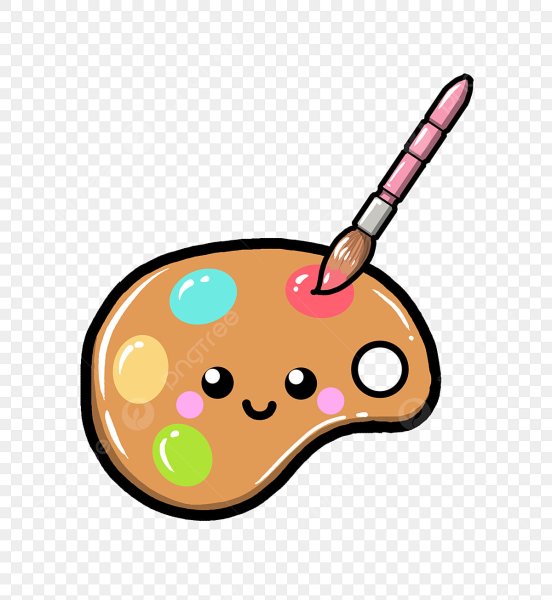 Палитра с красками милые