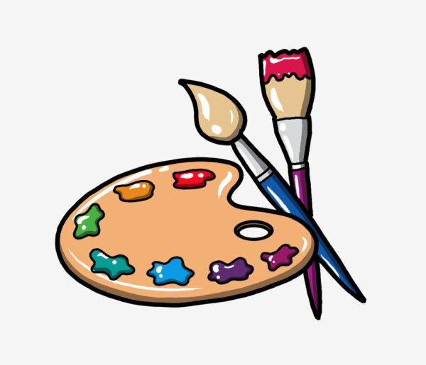 Кисточки и краски из мультика