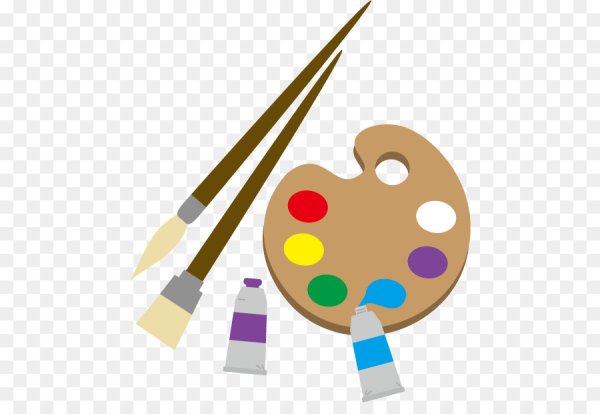 Палитра с кисточкой