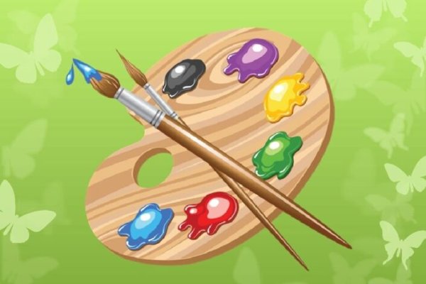 Кисточки и палитра для рисования