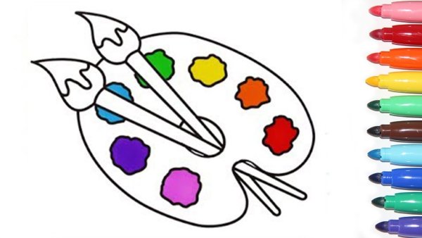 Палитра и кисти