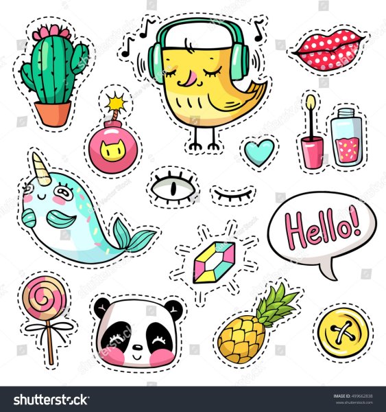 Рисунки для срисовки лёгкие маленькие Стикеры