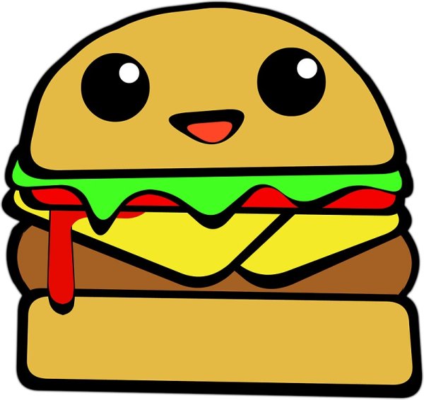 Милый бургер с глазками