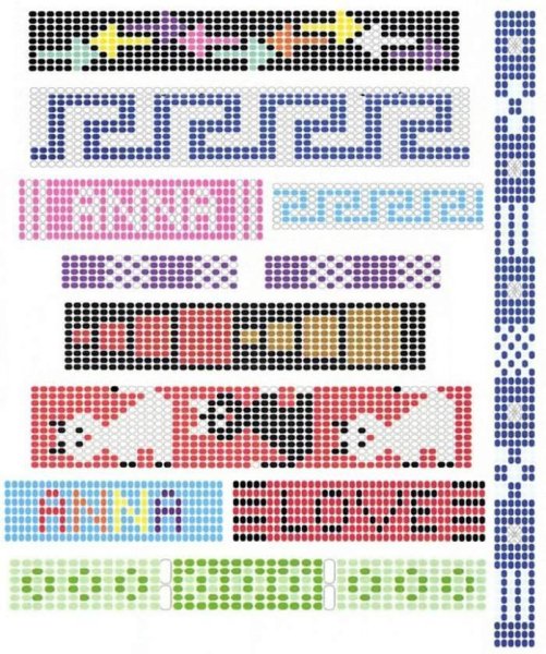 Схемы для бисероплетения браслеты на станке для начинающих