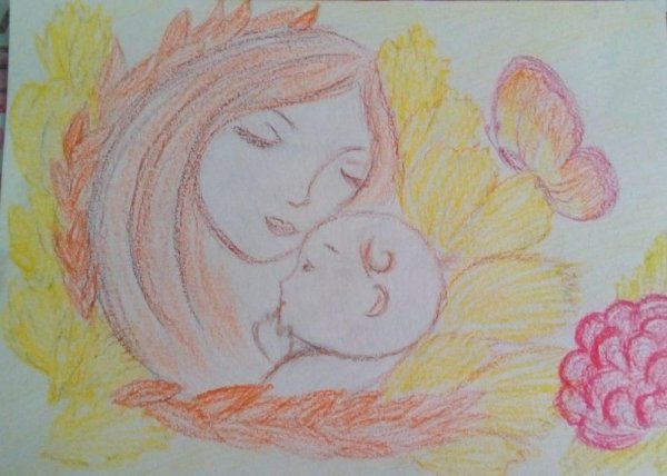 Рисунок на тему спасибо мама