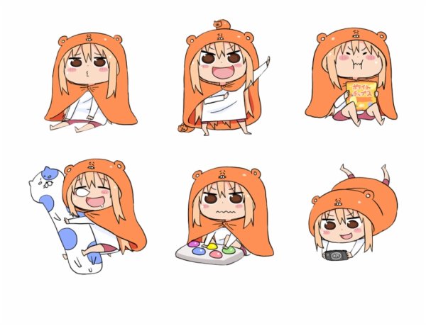 Аниме стикер Умару Чан