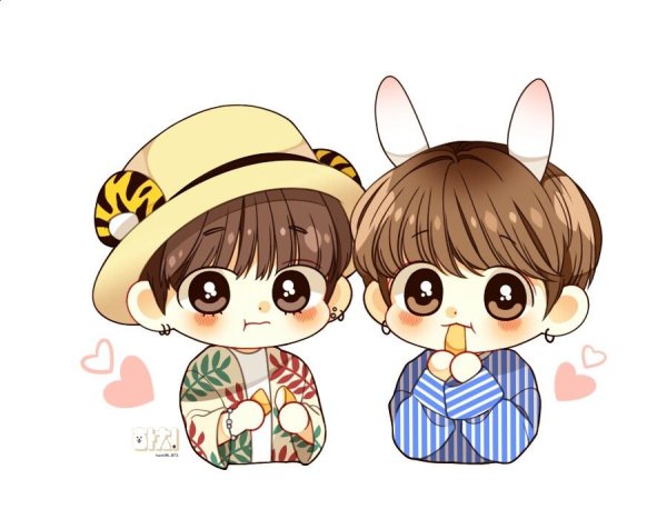 Чиби БТС Чонгук и Тэхен