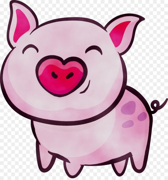Свинья мультяшная