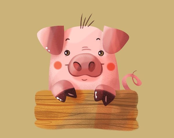 Свинья рисунок