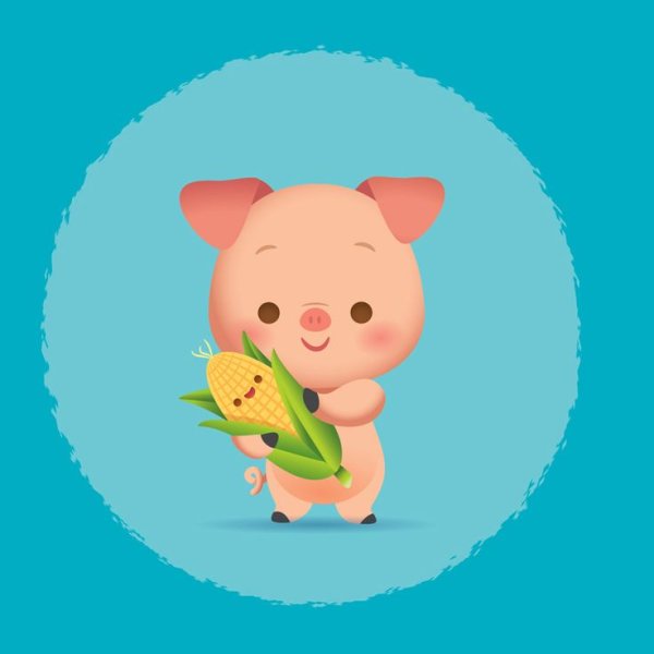 Стилизованная свинья