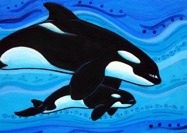 Касатка картина акрилом