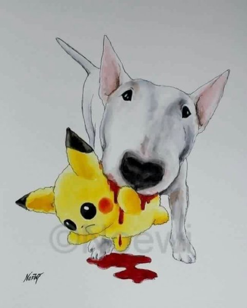 Бультерьер арт