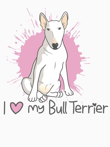 Бультерьер рисунок мультяшный