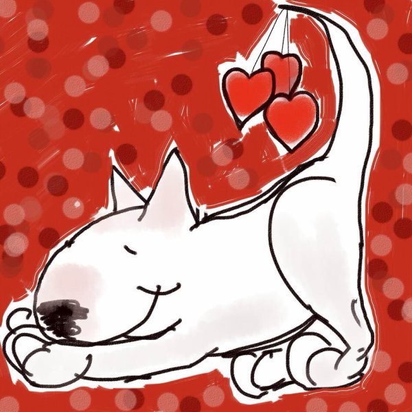 Бультерьер открытка