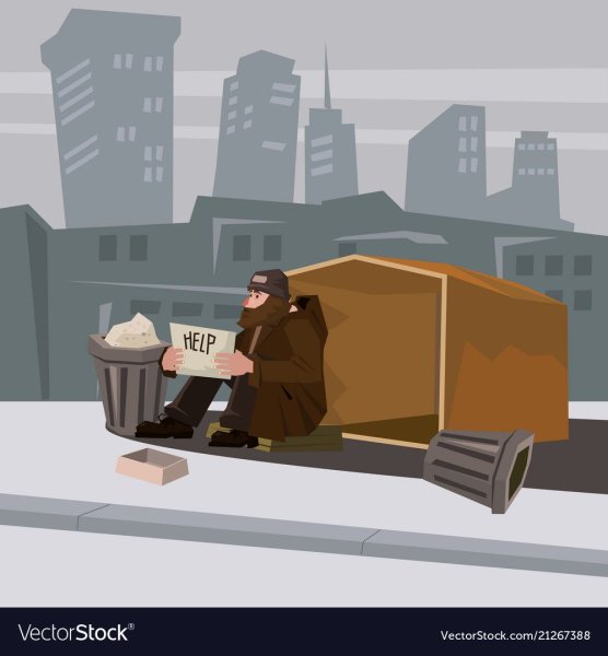 Бездомные мультяшный стиль