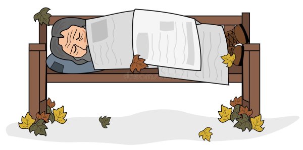 Бомж рисунок на фоне