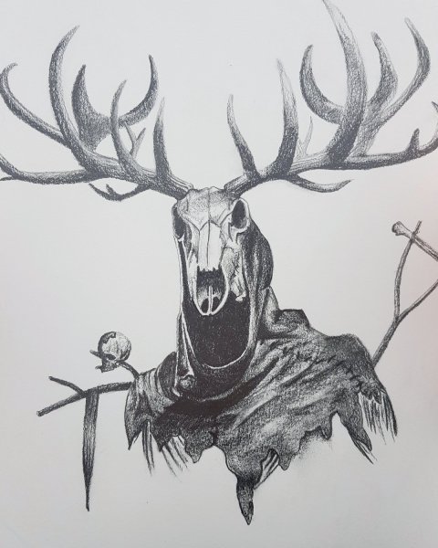 Жуткие существа карандашом