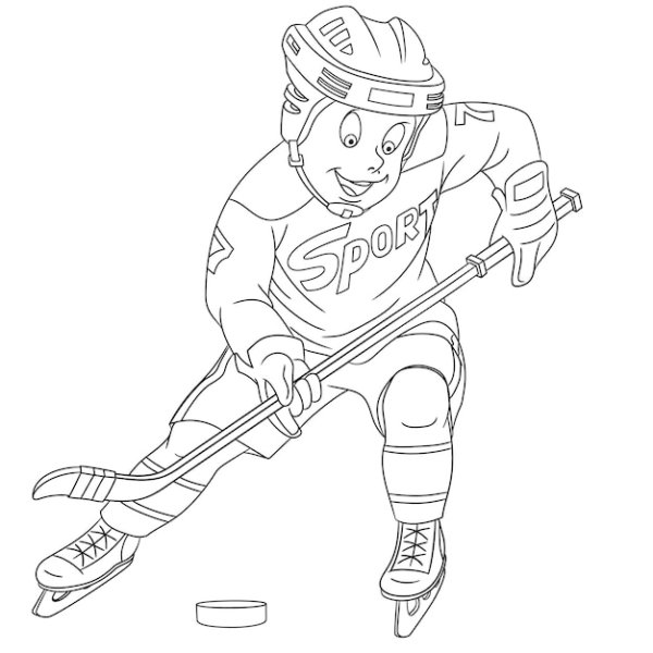 Хоккеист контур