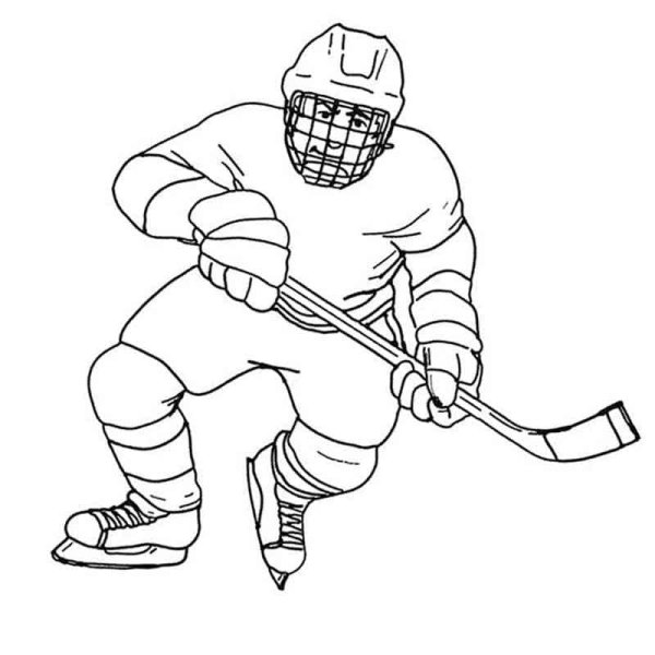 Эскиз хоккеиста