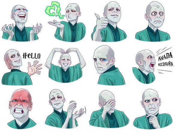 Волан де Морт Стикеры