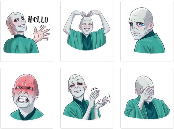 Волан де Морт Стикеры телеграмм