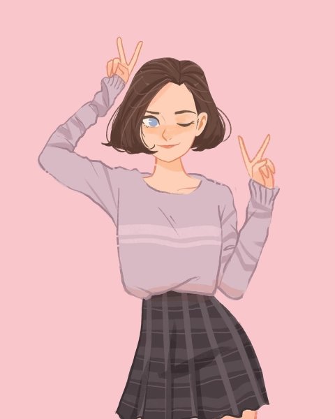 Девушки в мультяшном стиле