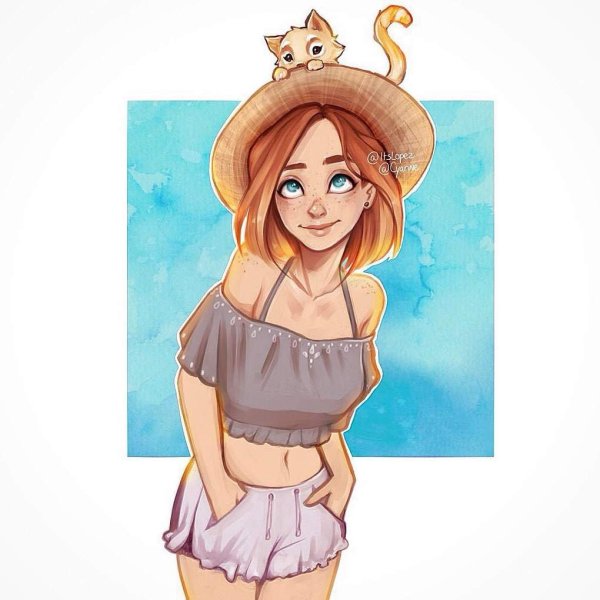 Девушки в мультяшном стил