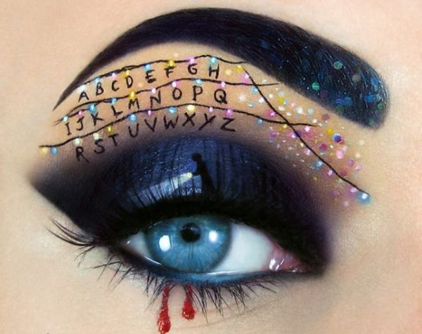 Макияж глаз с рисунком