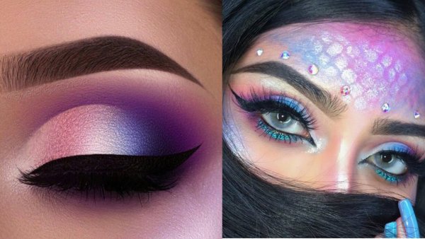 Креативный макияж глаз пошагово