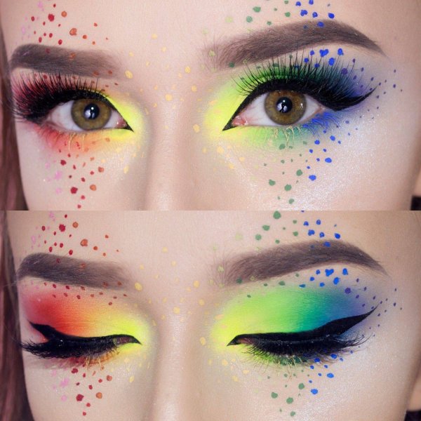 Необычный макияж глаз