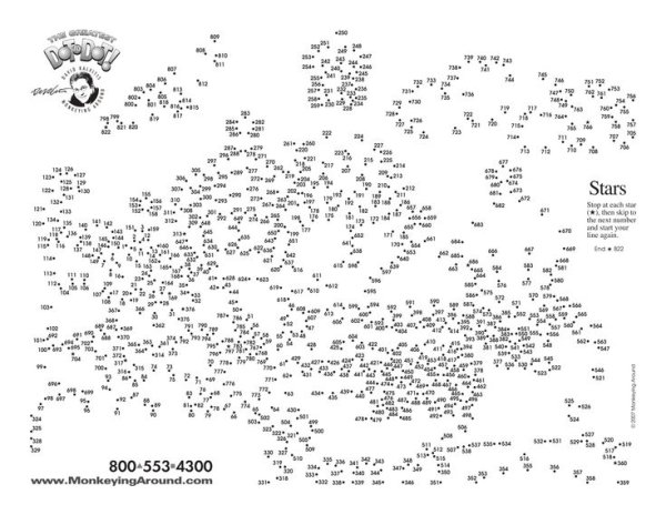 Рисунки по точкам 1000 точек