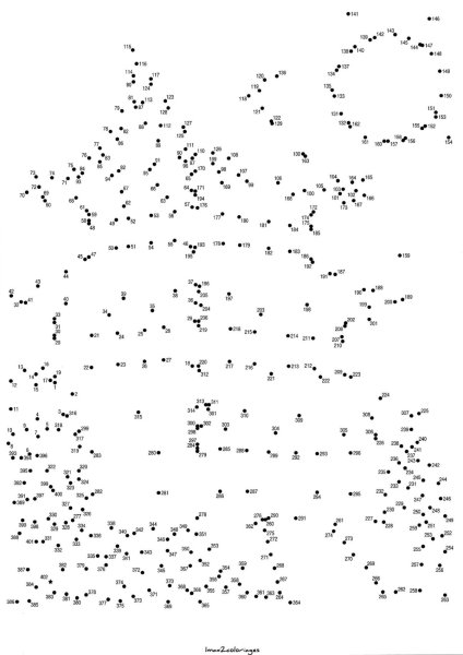 Раскраска Соедини по цифрам 500