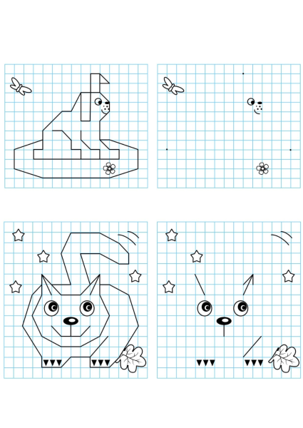 Рисование по клеткам задание