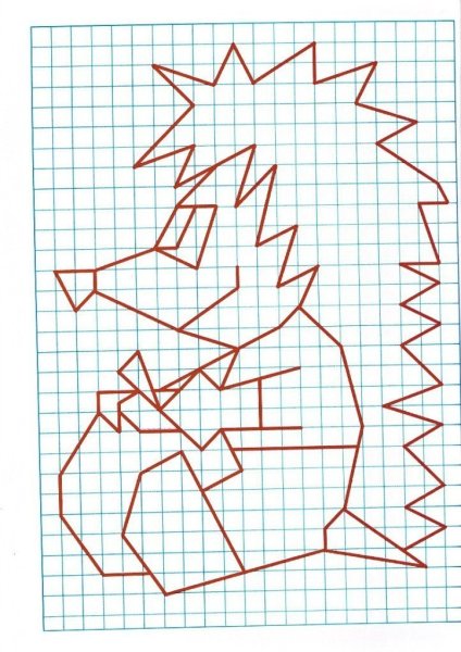 Геометрические фигуры по клеточкам сложные