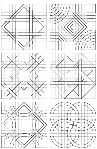 Рисование по клеточкам в тетради ручкой